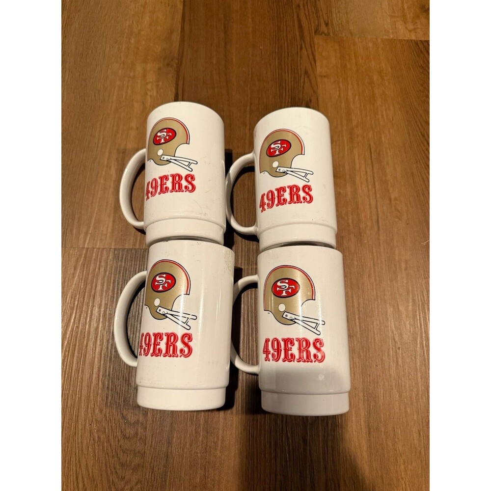 Vintage Taco Bell Dr Pepper 49ers San Francisco NFL Promo Mug Set of 4